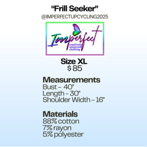 Upcycled denim vest with lace - Picture 2 of 2